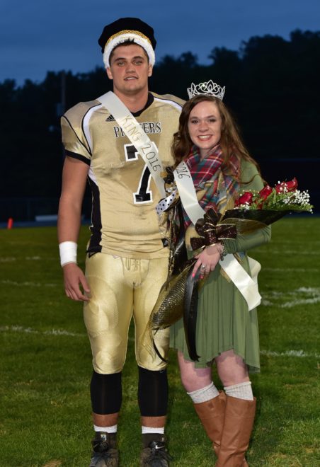 Homecoming King Colby Rider and Queen Elizabeth Sweeney