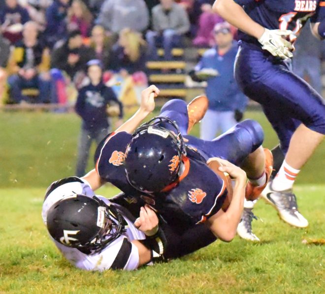 Hunter Parrott of FC sacks the Bear QB